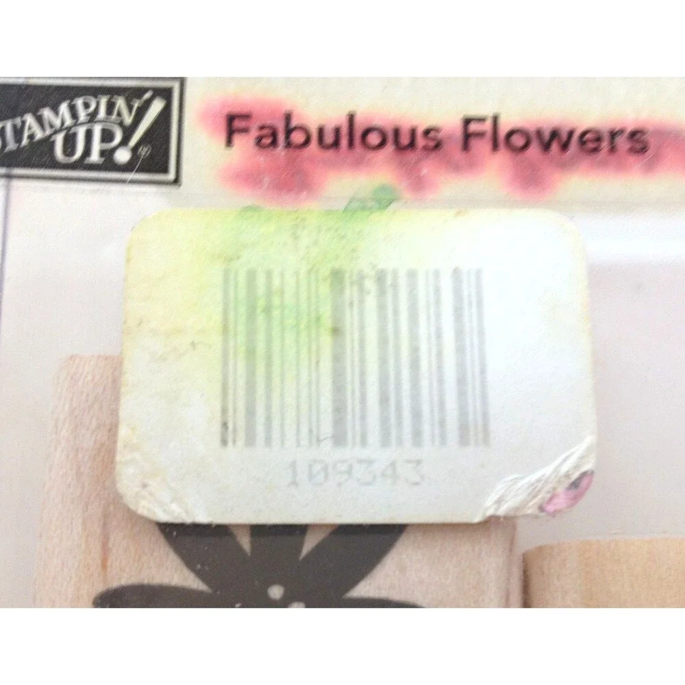 Stampin’ Up! Fabulous Flowers #109343 Set of 6 Tags Un-Used Open Box Mounted Ret